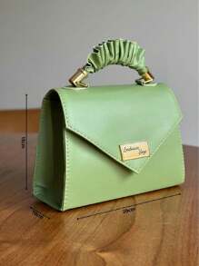 Women's Minimalist Flap Crossbody Bag - 軍綠色 - 查看 4