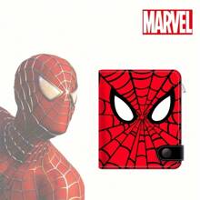 Marvel 1pc Spider-Man Themed Wallet Americana Style With Buckle Closure, PU Material, Leather Lining, Hand Wash - Officially Licensed UME Brand Accessory For Fall Home Decor For Travel Storage Bag, Makeup Bag, Cosmetic Bag, Vacation Organizer, Large Capacity Makeup Organizer Makeup Case, For Lipstick, Brush, Skincare, Mobile Phone, Coin, Small Items, For Home, Gift, Vacation And Festival Halloween Christmas Multifunctional Use, Boho Vibes
