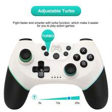 Byson Switch 控制器、Switch Pro 控制器无线兼容 Switch/Switch OLED/Switch Lite、带操纵杆的 Switch 游戏手柄、支持唤醒、Turbo、运动控制、双振动