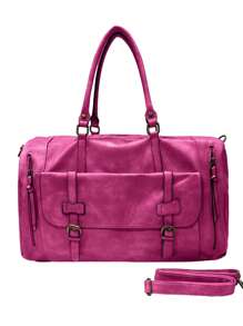 Bolsas de viaje MILANO de piel sintética, minimalistas, de lujo silencioso, elegantes, de negocios, de unicolor, de alta capacidad, grandes para trabajo, viaje, citas, bolsas de deporte, bolsas de Boston, estilo retro vintage, de alta calidad, de gran capacidad, 49cm*17cm*26cm