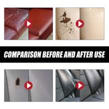 Leather Filler, Leather Filling Cream, New Car Leather Filling Repair Cream, Leather Color Restorer, Used To Fill Or Repair Holes And Scratches - 米色 - 查看 4