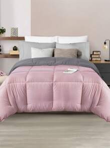 Home Elephant Single Duvet Quilt Two Views Soft Quilted - 淺粉色 - 查看 1