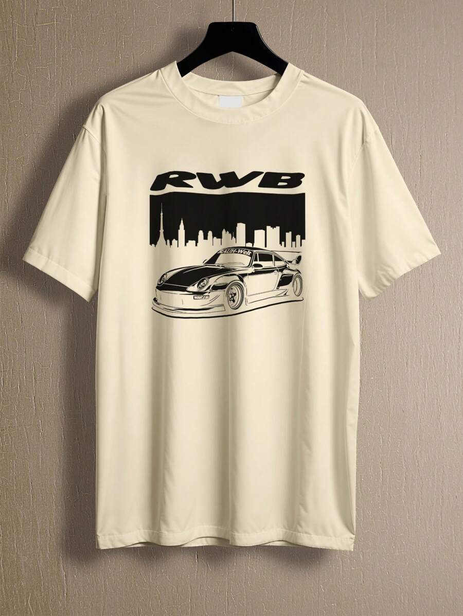T-Shirt Sport Car 911 RWB Rauh-Welt Ref 4124 Fluxo FX - Khaki - View 1