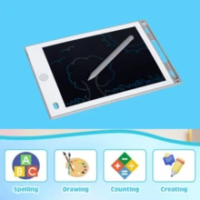 Pizarra tipo tablet mágica de dibujo con lápiz especial. Pizarra multicolor, funcional para niños - Blanco - Ver 2