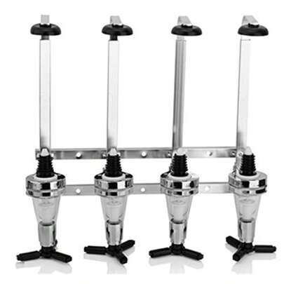 HOHOBLA LOYALHEARTDY-BTG 4 Bottle Liquor Dispenser, Top Shelf Wall Mounted Liquor Dispenser Cocktail Beer ​Wine For Home Bar, Holder Stand Set Home Party Bar Tools For Beer[Best Gift For Family&Friends]