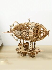 Puzzle drewniane 3D, zestawy modeli sterowców dla dorosłych, zestaw do budowy modeli, łamigłówka dla dorosłych do budowy rękodzieła mechanicznego