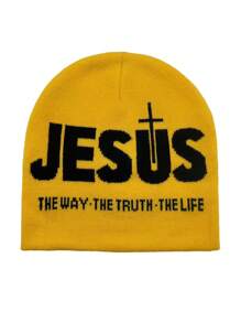 女士针织帽 男士针织帽 男女通用针织潮流无檐帽 户外活动 Y2k 嘻哈哥特骑行四季字母波西米亚派对休闲可爱街头亚克力提花 Y2K 时尚针织帽四季 - A - 查看 11