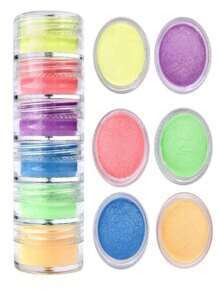 Tower Of Neon Pigments And Pearlescent Pastels - Multicolor - View 2