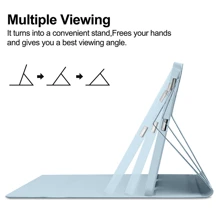 带笔槽的平板电脑保护套，兼容三星 Galaxy Tab / iPad / Redmi Pad SE（浅蓝色） - 淺藍色 - 查看 3