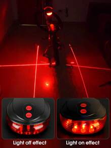 5 LED 闪光自行车尾灯，7 种模式自行车警示灯 - 紅木色 - 查看 10