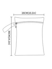 2pcs Wet Dry Bag For Diaper 26*36cm Washable Travel Bag, Beach, Swimming Pool, Sports Bagbaby Shower Family Decorations Gifts