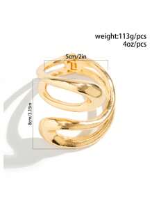 1 peça pulseira de punho de cobra de gota de água oca de metal estilo minimalista exagerado, pulseira elástica ajustável, joias personalizadas de moda vintage, adequada para deslocamento diário, festivais, festas, desfiles de moda, mulheres