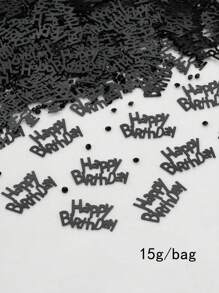 15g Black Party Confetti For Birthday Decoration,Christmas