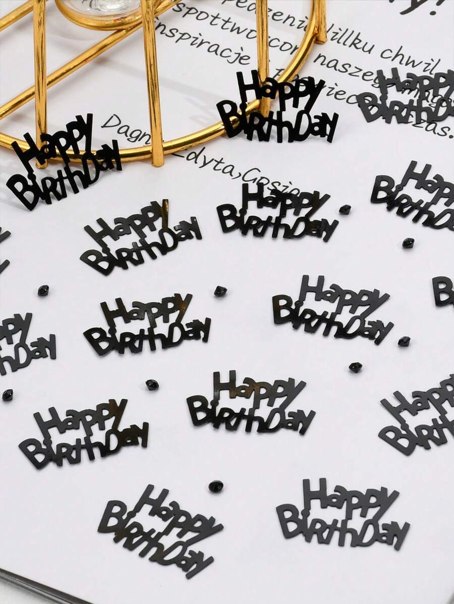 15g Black Party Confetti For Birthday Decoration,Christmas