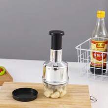 1pc Stainless Steel Ginger Garlic Crusher - Multicolor - View 3