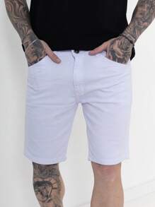 Kit 2 Men's Shorts Black And White Basic Premium Comfort Elegant - 黑色 - 查看 4