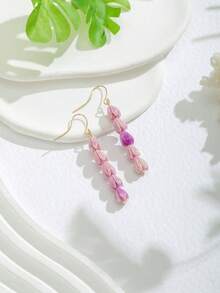 1 Pair Handmade Resin Hawaiian Style Jasmine Flower Dangle Earrings, Thanksgiving Christmas Gift - Multicolor - View 16
