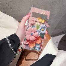 Funda de teléfono anticaída con flor fresca en relieve en 3D, compatible con Pixel 6 Pro/6a 5G/5A 5G/7 Pro/7a/8 Pro/8a 5G - transparente - Ver 6