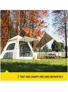 Automatic 5 Person Camping Tent With Tent 2 Doors 2 Windows Outdoor Camping Hiking Backpack - 米色 - 查看 5