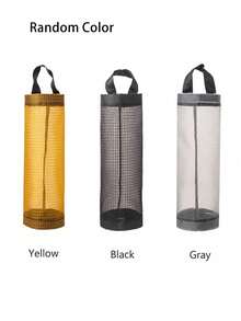 随机颜色塑料袋架、塑料袋储物袋、杂货袋架、网状悬挂储物袋分配器、可折叠垃圾袋整理器、厨房透气塑料袋收纳盒、家用塑料袋整理器、鞋套分配器、厨房配件 - 彩色 - 查看 6