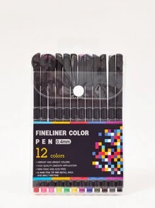 1set 12/24/36/48 Colors 0.4mm Fine Tip Colored Pens, Diary, Note Taking, Writing, Drawing, Coloring, Calendar, Office, School, Teacher Fine Tip Markers Back To School