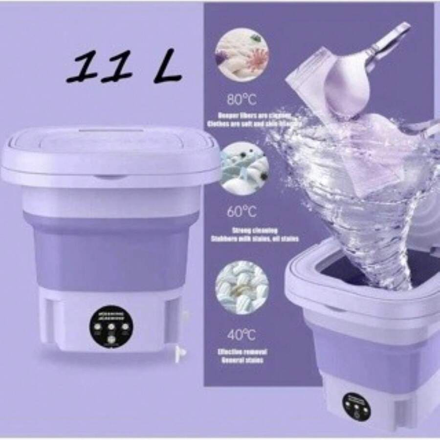 Mini máquina de lavar roupa 11L E 9L dobrável portátil moderna máquina de lavar automática roupa interior de viagem - Aleatório - Visão 1