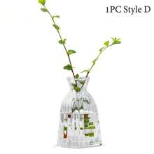 1pc Or 4pcs/Set Glass Bud Vase, Mini Clear Vintage Embossed Vases, For Wedding Center Piece, Party Or Home Decor, Gift Gifts Birthday Graduation Room Decor Flower Vase Glass Vase