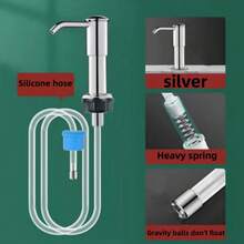 Kitchen Sink Soap Dispenser, ABS+Chrome Material, Sink-Mounted Soap Dispenser With 47-Inch Silicone Extension Tube, Goodbye Frequent Soap Refilling - Soap Dispenser - View 13