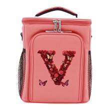 Caixa térmica para alimentos, lancheira térmica, bolsas térmicas, bolsa térmica à prova d'água, leve e portátil, organizador de escritório escolar, grande capacidade, bolsas de armazenamento Bento de duas camadas, moda, série Red Rose, lancheira feminina, bolsa para mulheres, material escolar, acessórios, bolsa para escola, acessórios escolares, material escolar