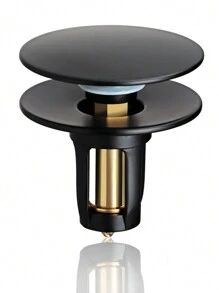 Uniwersalny korek do zlewu łazienkowego typu pop-up, stalowy konwerter typu push-type z ruchomym rdzeniem, nierdzewny korek do umywalki, korek odpływowy i filtr w jednym, czarne artykuły kuchenne, akcesoria kuchenne, narzędzia kuchenne - Czarne - Zobacz 12