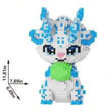 3000 piezas/set Estilo chino Qilin súper grande, bloques de construcción de dinosaurios, rompecabezas 3D de partículas pequeñas, juego de bloques de montaje con tema animal para decoración interior, adecuado para regalo de cumpleaños/Año Nuevo/regreso a la escuela/adorno de alta dificultad, decoración perfecta del hogar - Multicolor - Ver 16