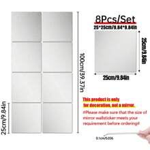 4片/套 PMMA 镜面墙贴，经典方形房间装饰贴纸 - 1mm - 查看 13