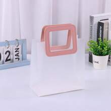 10pcs/5pcs/1pc Frosted Transparent Round Handbags, Valentine's Day Shower Gift Bags, Wedding Gift Bags, Candy Bridesmaid Gift Bags, Jewelry Store Shopping Bags, Wedding Bridesmaid Gift Bags, Gift Packaging Bags, Clothing Shopping Bags, Cute Handbags Suitable For Weddings, Birthdays, Valentine's Day, PP Frosted Transparent Round Handbags-Very Suitable For Valentine's Day Flowers, Network Celebrity Stalls, Wedding Gifts, Bridesmaid Gifts, Etc. -Made Of PP Material Valentine Day - Multicolor - View 21