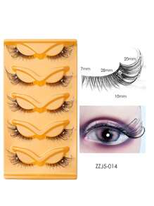 5 Pairs Of Glamorous Gold Pearl-Decorated False Eyelashes With Soft & Fluffy Fox-Eye Style, Thick & Curly Eyelashes, Realistic 3D Effect And Clear Stems. They Can Be Repeatedly Used For Balls, Parties And Are Universally Suitable For Women