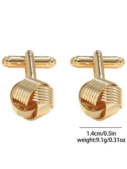 2pcs Men's Business Geometry Cufflinks
