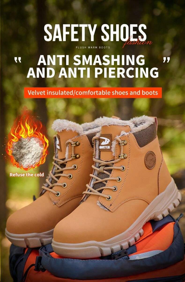 Men's Work Safety Shoes Boots High Top Steel Toe Outdoor Work Climbing
