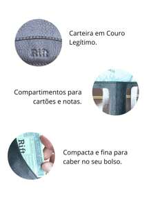 100% Genuine Leather Wallet Men's Card Holder Document Premium Slim Compact Ultra-Thin Folding New With Detail - 咖啡棕 - 查看 4