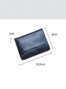 100% Genuine Leather Wallet Men's Card Holder Document Premium Slim Compact Ultra-Thin Folding New With Detail - 咖啡棕 - 查看 6