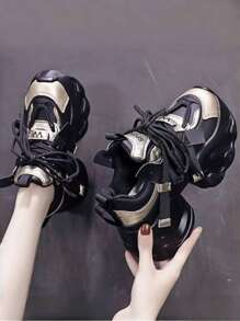 Toamna/Iarna 2024 Noua vară pentru femei, pantofi sport cu talpă groasă și plasă respirabilă, pantofi sport cu platformă casual