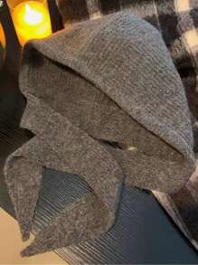 1 Máy Tính Nữ Đan Dày Balo Mũ & Bộ Khăn Quàng Cổ, Màu Đỏ, Ấm Áp & Chống Gió, thiết Kế Unisex Cho Mùa Thu/Mùa Đông - Nhiều màu - Xem 10