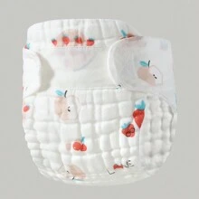 5 pièces Couches lavables pour bébé avec tampon anti-fuite, convenant aux nouveau-nés et nourrissons pour toutes les saisons. Cadeaux de décoration pour la fête de naissance en famille