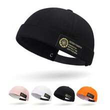 1 pieza Gorra melón sin ala de poliéster (fibra de poliéster) nueva, adecuada para todas las estaciones