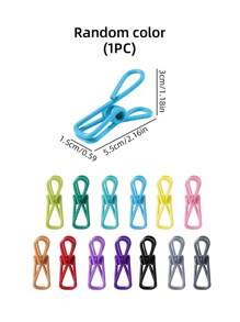 5/15/30入組隨機顏色的便攜式不銹鋼密封夾，適用於衣服夾和食品袋密封存儲及素描夾