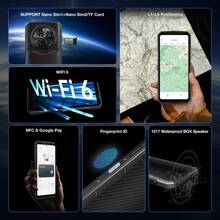 DOOGEE DK10 5G Rugged Mobile Phone 32GB + 512GB, Unlocked Cell Phone 2.5K AMOLED 6.67" FHD+ 120Hz Dimensity 8020, Rugged Smartphone With 64+50+50+16MP Camera, 120W Flash Charging, NFC/Side Fingerprint - màu đen - Xem 6