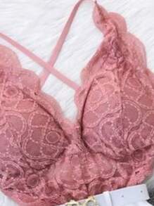 Women's Lace Body With Bulge And Adjustment - Rusty Rose - View 2
