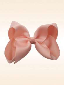 9pcs/Set 6-Inch Big Bowknot Hair Clips, Girls Satin Ribbon Hair Accessories - Multicolor - View 6