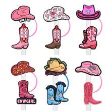 1pc/5pcs/12pcs Letter And Pink Straw Covers Cap For Tumblers Cup,Cute Silicone Straw Topper Accessories For 10mm Drinking Straw Tip Covers- Durable, Easy To Clean, And Reusable Straw Toppers For Hot And Cold Beverages