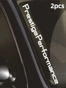 1/2pcs Car Creative Personalized "Prestige Performance" Decal Stickers, Heatproof Waterproof Decorative English Vinyl Graphic - White - View 10