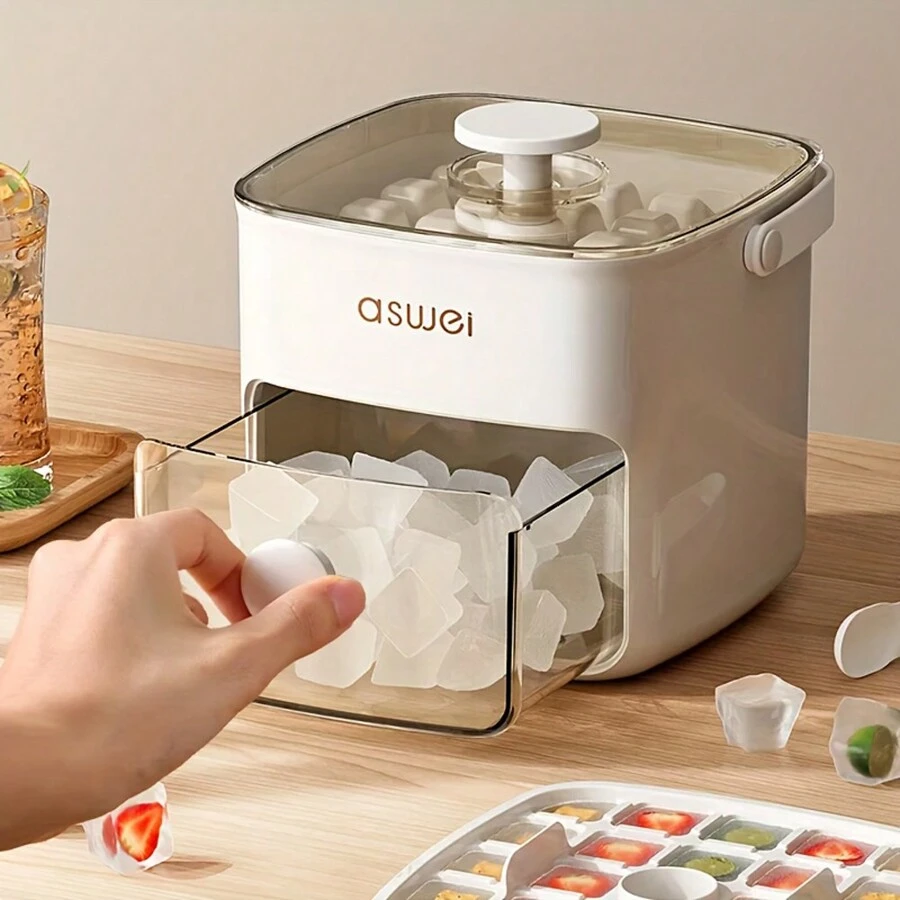 Reusable Non‑Electric Ice Cube Tray, Leak‑Proof Silicone Ice Mold, Easy‑Fill & Easy‑Release Design, Kitchen, Cocktails, Beverages, Iced Cola, Gatherings, Party, Christmas & Halloween Parties, Portable & Space‑Saving, Birthday Gift, Gift‑Box Packed