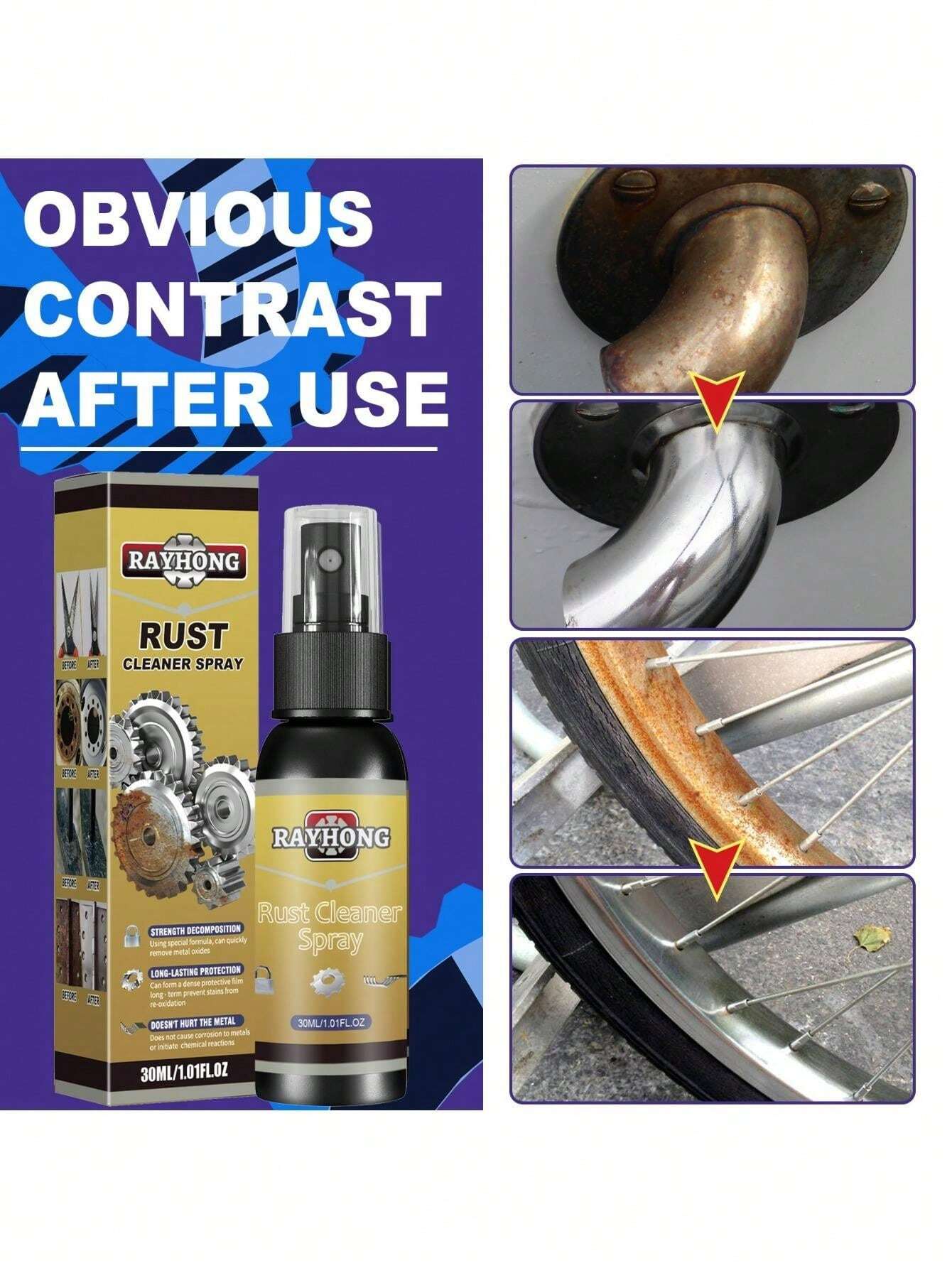 1pc MultiFunctional Kitchen Stainless Steel Rust Remover With Box